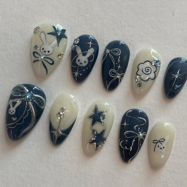 Artistic Themed Press-On Nails Kalsten