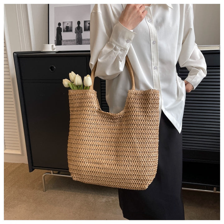 Handmade ven Straw Tote Bag Kalsten