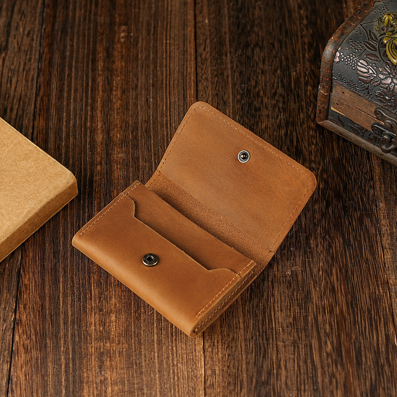 Compact Leather Wallet Organizer