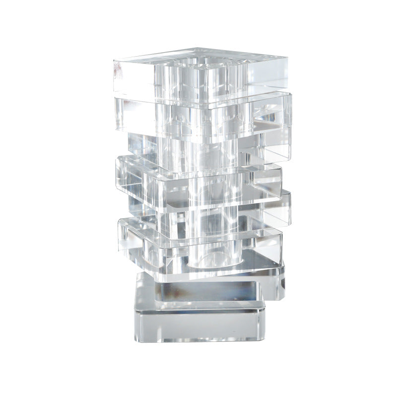 Modern Geometric Crystal Sculpture