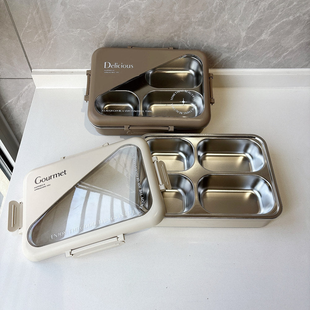 Stainless Steel Multi-Compartment Lunch Box