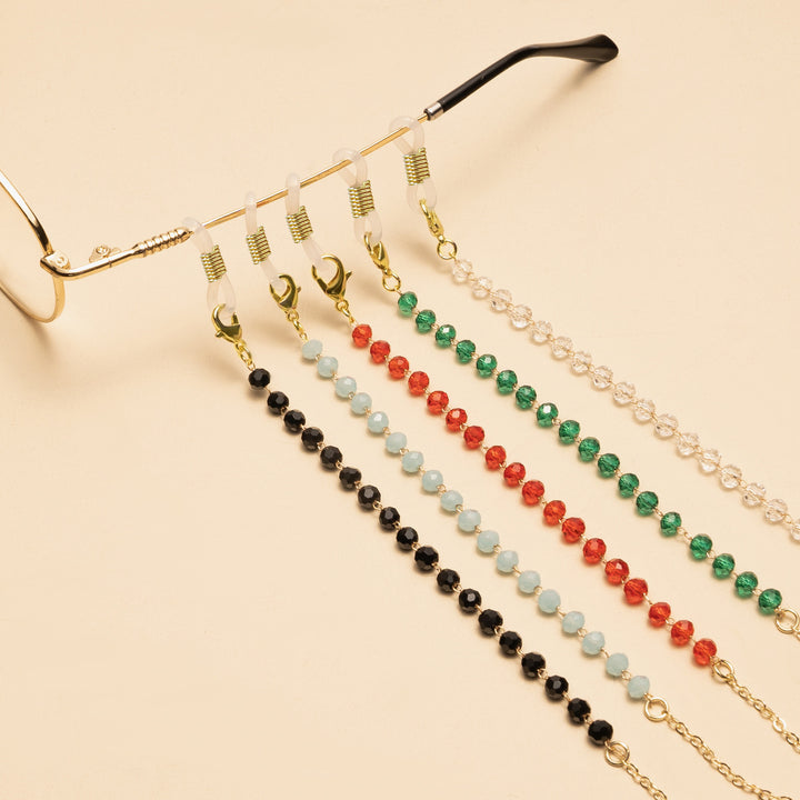 Decorative Stone-Accented Eyewear Chain Kalsten