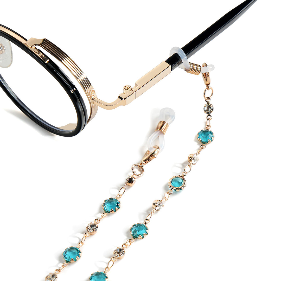 Elegant Gemstone Eyewear Chain Kalsten