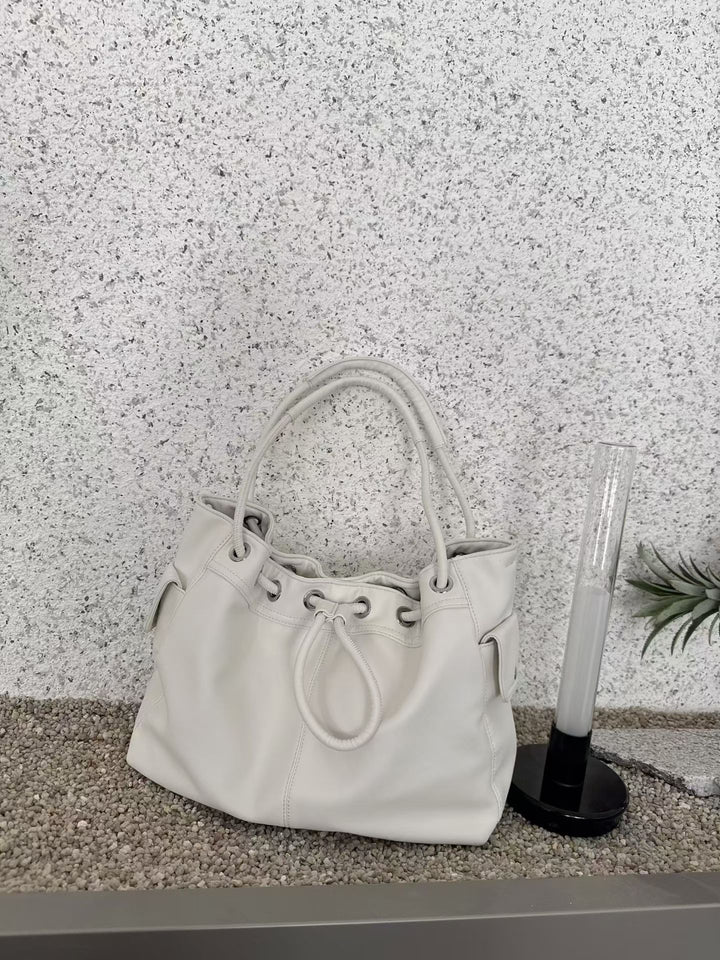 Distressed Leather Slouchy Tote