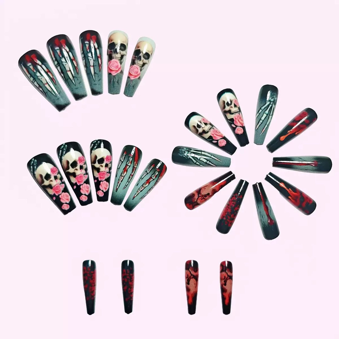 Artificial nail set with spooky Halloween motifs Kalsten