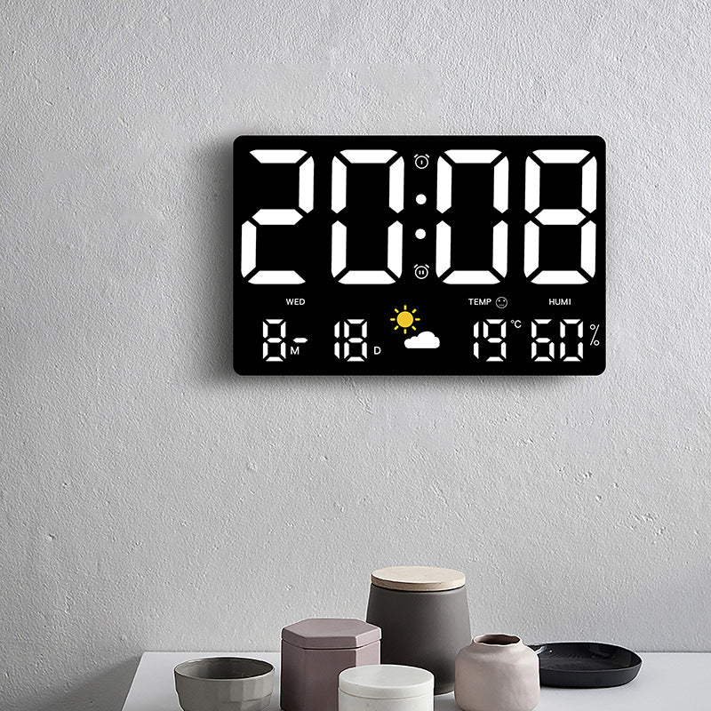 Digital wall decoration clock with temperature and humidity display Kalsten