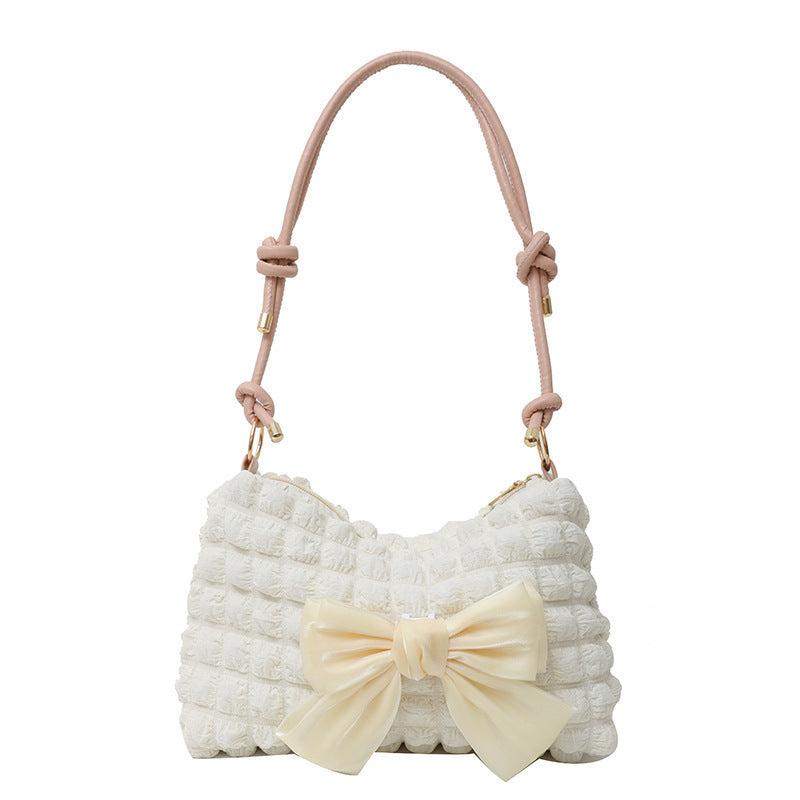WoBow-Embellished Textured Handbag Kalsten