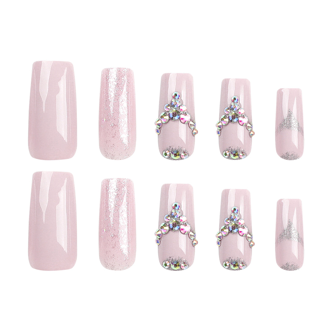 Artful Nail Art with Rhinestone Embellishments Kalsten
