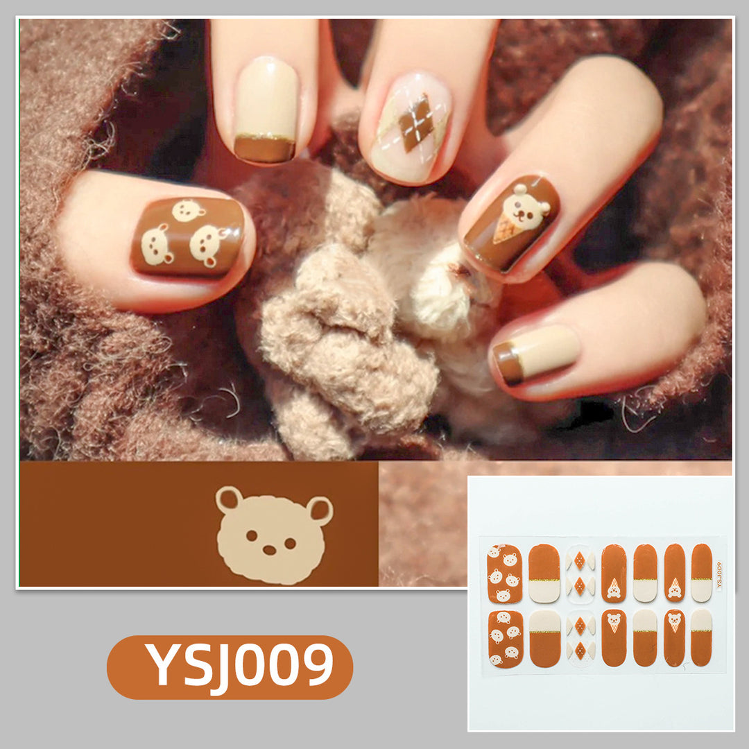 Artistic nail decoration with glitter details Kalsten