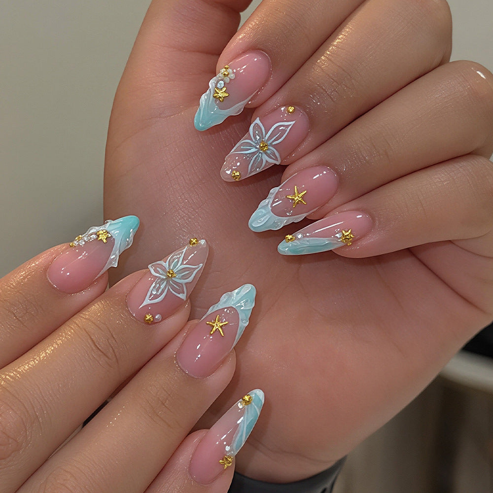 Artistic Butterfly-Themed Press-On Nail Art Kalsten