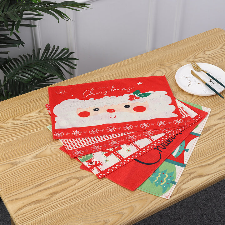 Christmas place mats with festive Santa motif Kalsten