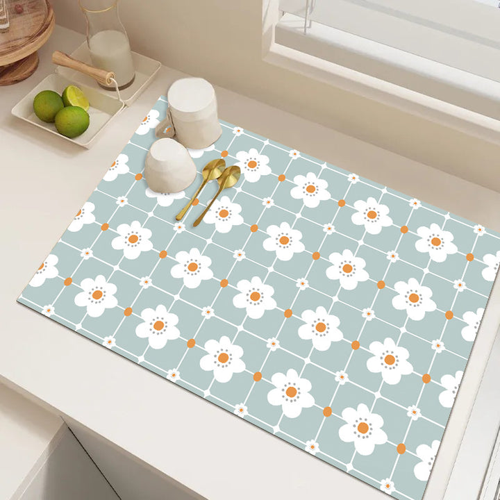 Playful Textured Kitchen Mat Kalsten
