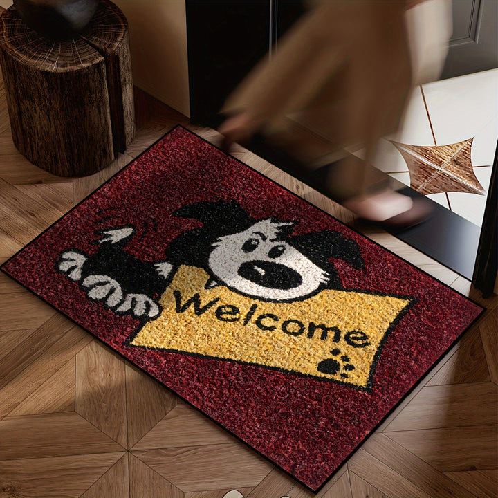 Cozy Dog-Themed Floor Mat