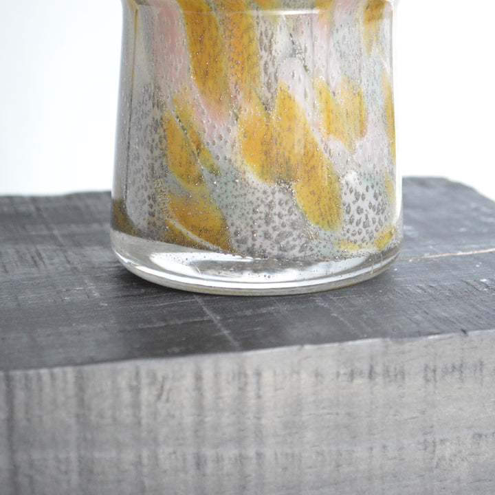 Handblown Marbled Double-Bulb Decorative Glass Vase Kalsten