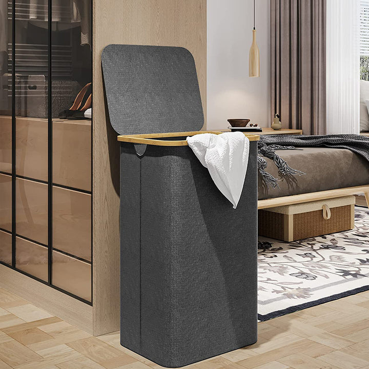 High-quality laundry basket with bamboo lid Kalsten