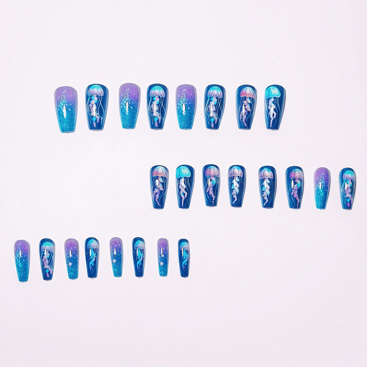 Artificia nails with fascinating jellyfish design Kalsten