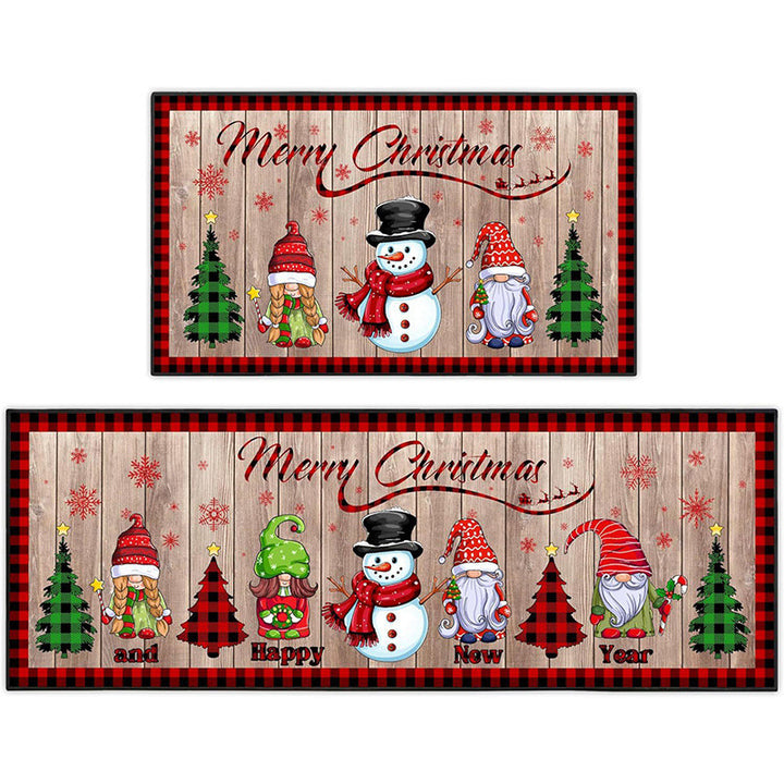 Festive Christmas Kitchen Mat Set Kalsten