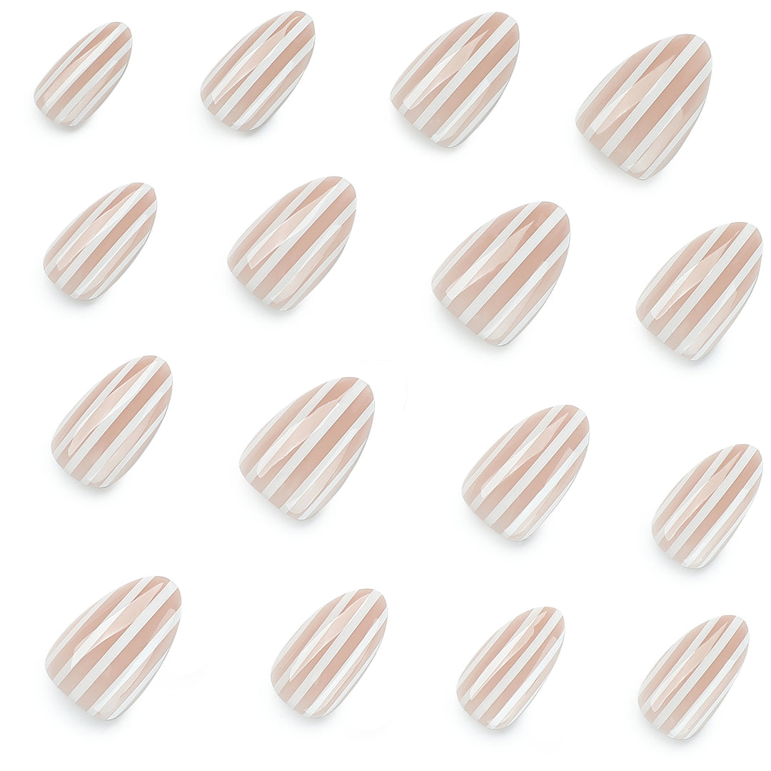 Stylish nail art with elegant stripe patterns Kalsten