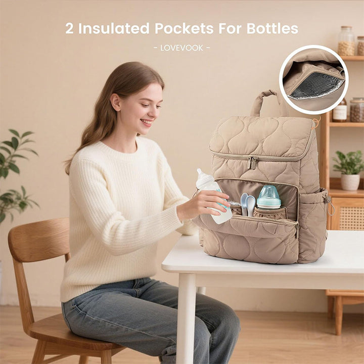 Fashionable Padded Backpack with Removable Cosmetic Organizer Kalsten