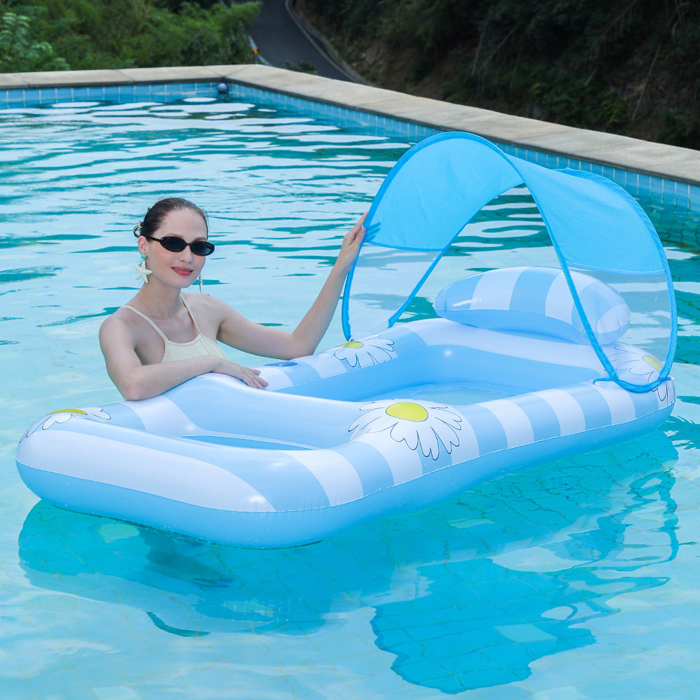 Unisex Inflatable Comfort Pool Lounger with Headrest Kalsten