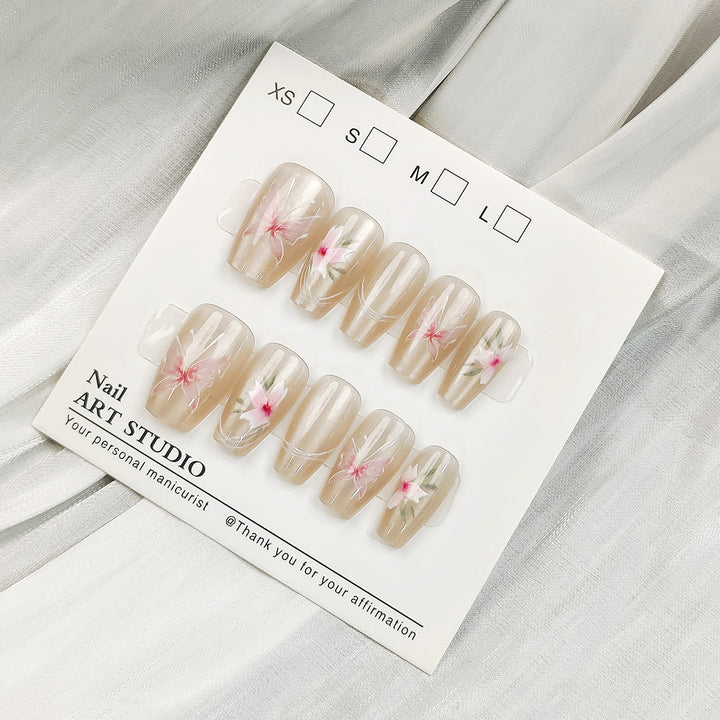 Artificial nails with Elegant Ombre Design Kalsten