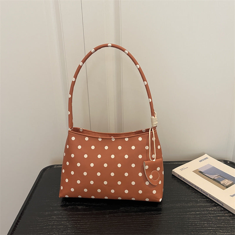 Casual Polka Dot Shoulder Handbag