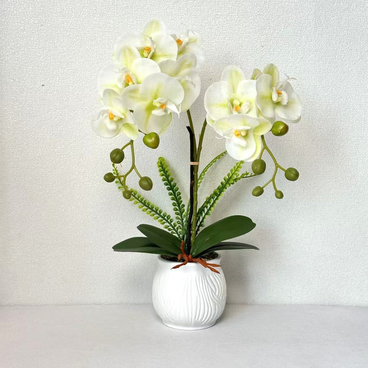 Elegant Artificial Orchid Plant Arrangement for Home Display