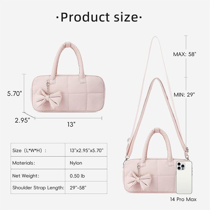 Padded handbag with stylish bow detail Kalsten