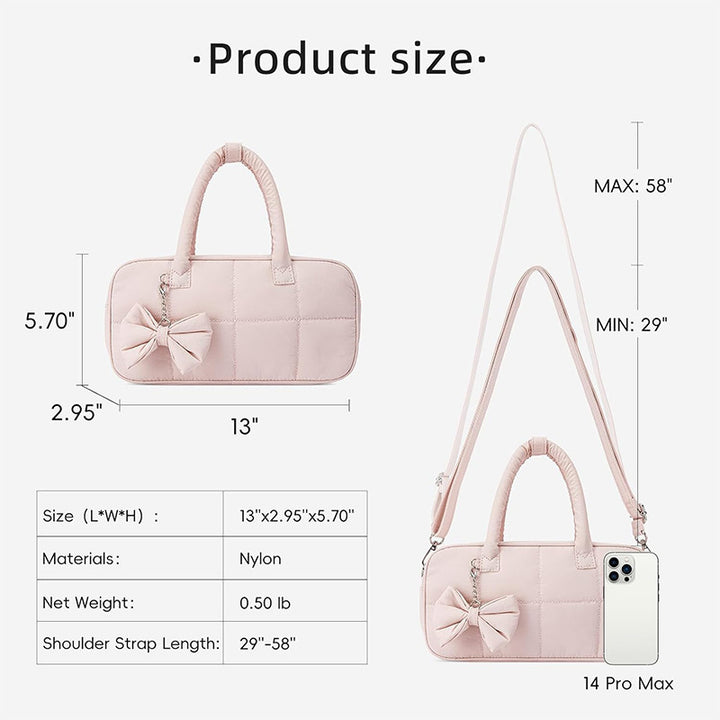 Padded handbag with stylish bow detail Kalsten