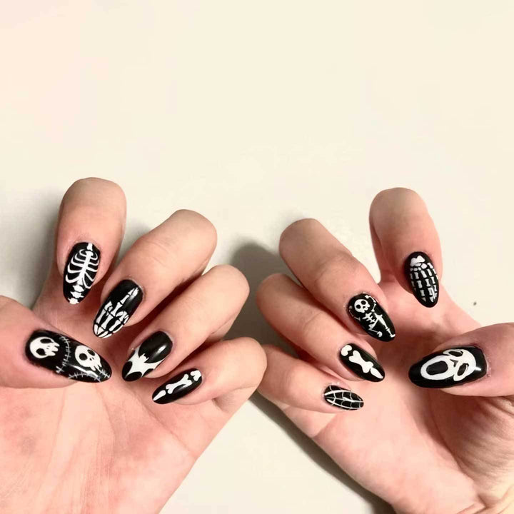 Gothic-Themed Press-On Nail Art Set Kalsten 1790727346