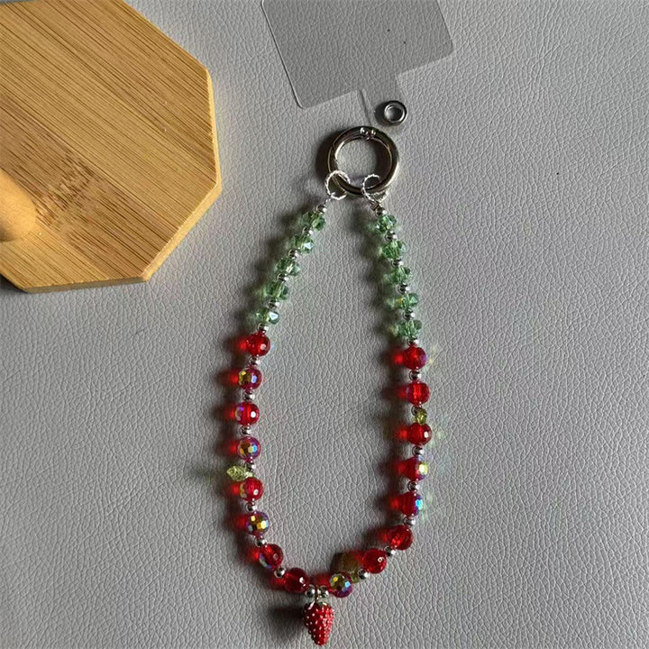 Decorative Strawberry Charm Keychain Kalsten