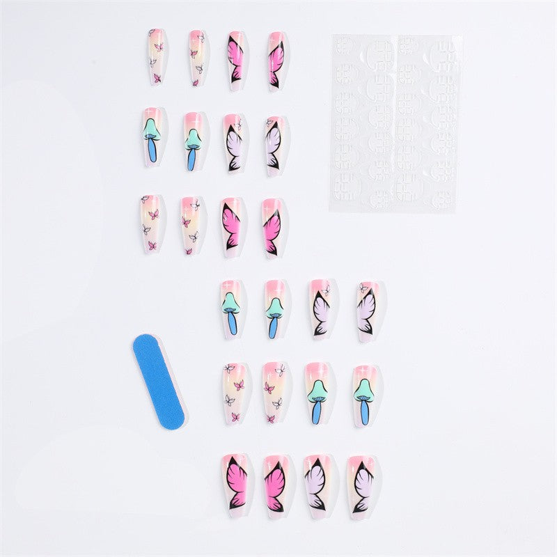 Artificial nails in elegant floral motif style Kalsten