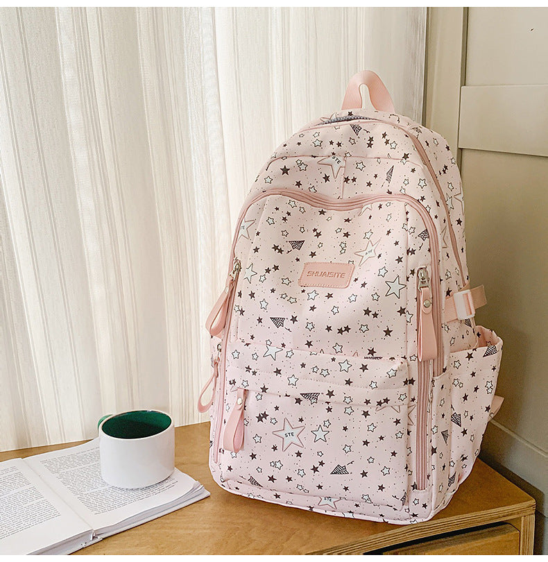 Star Print School Backpack
