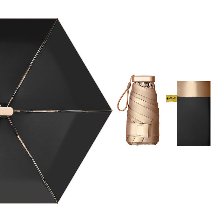 Ladies compact folding umbrella with innovative carrying system Kalsten