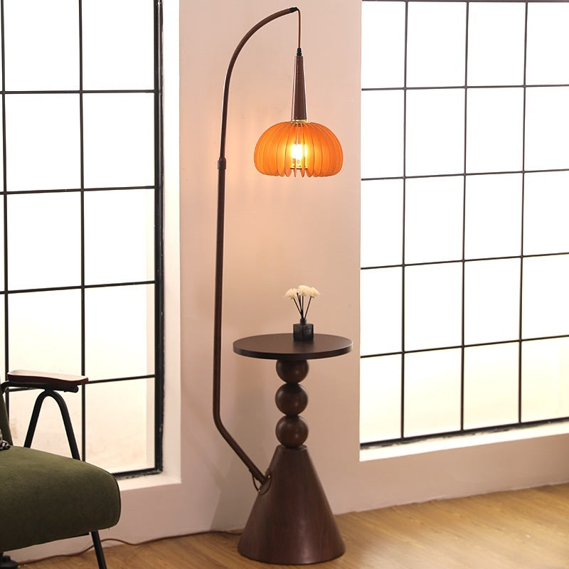 Designer Floor Lamp with Integrated Side Table