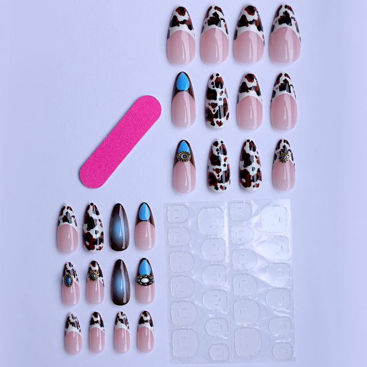 Artful Stiletto Fingernails with Unique Accents Kalsten
