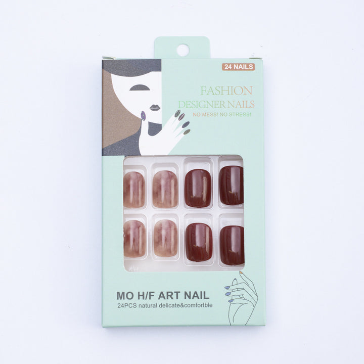 Nail set with elegant gradient and stylish surfaces Kalsten