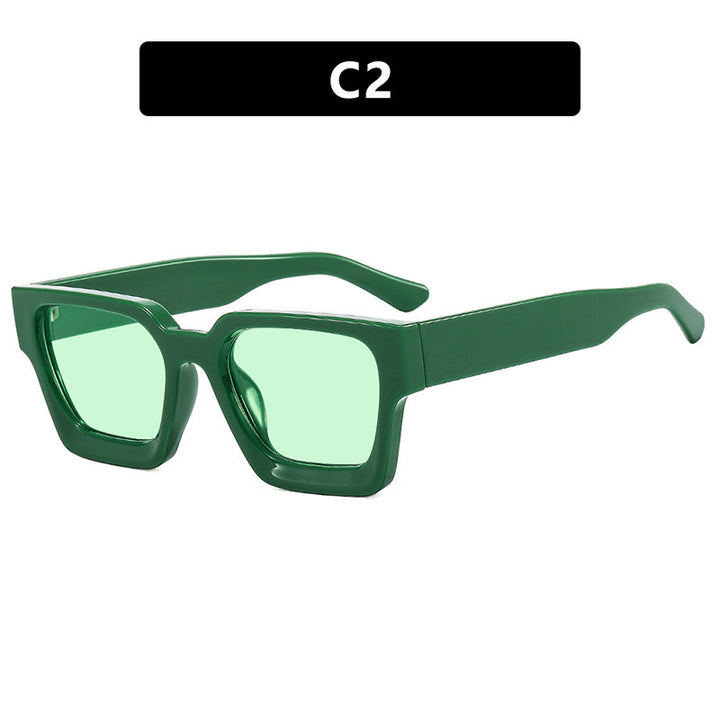 Ladies fashionable square sunglasses with yellow lenses Kalsten