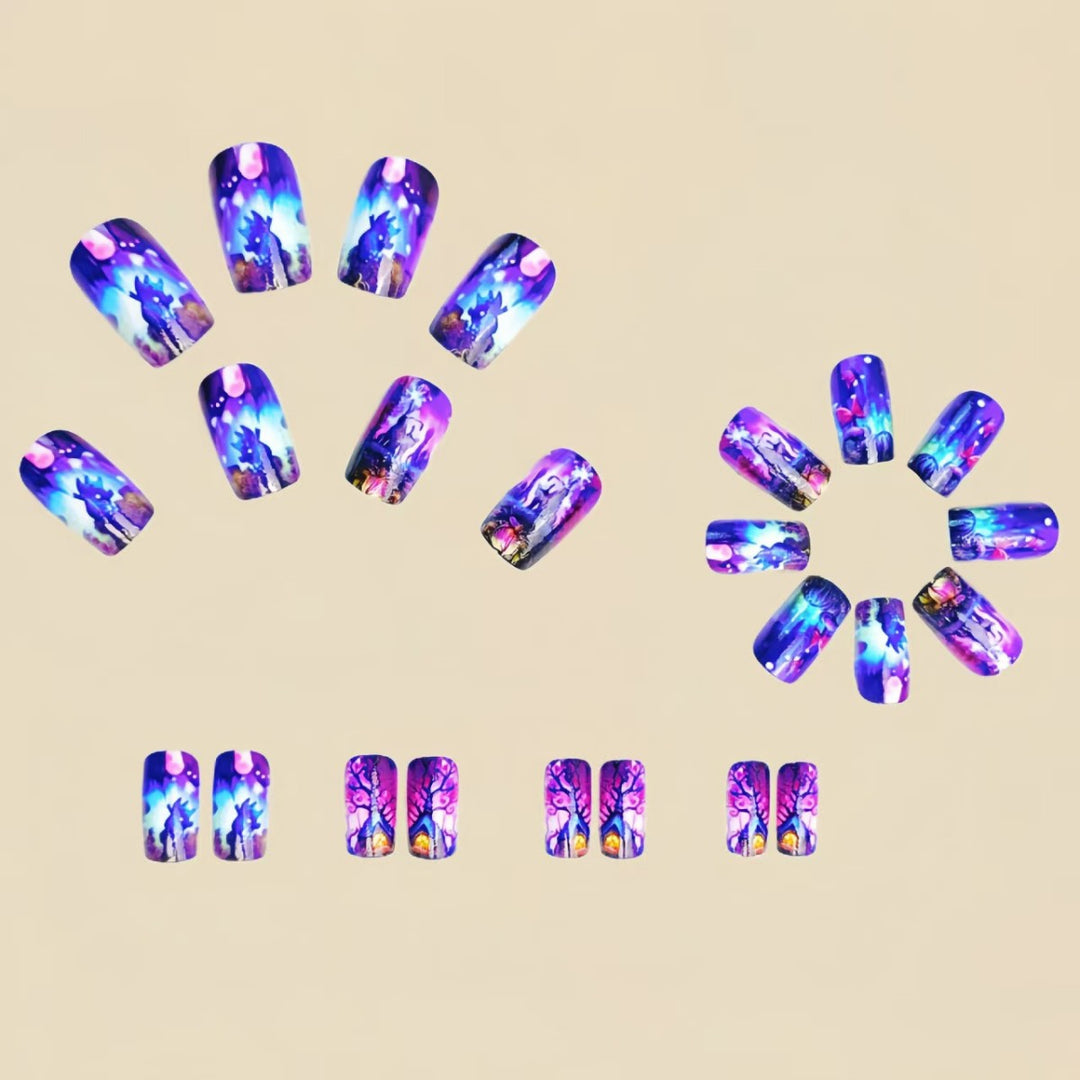 Artful 3D Nail Tips with Fantasy Worlds Kalsten