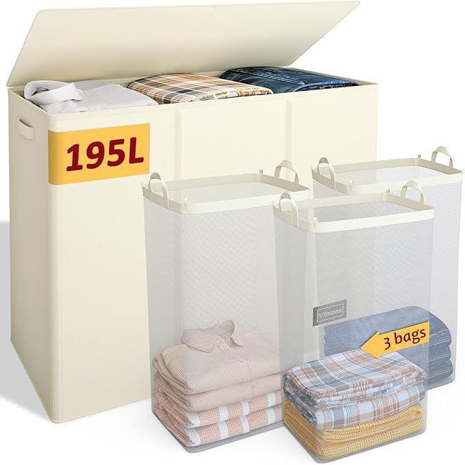 Large storage chest with lid and interior compartments Kalsten
