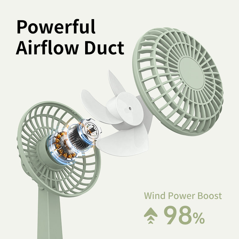 Unisex nano compact battery table fan with USB charging function quiet operation adjustable tilt angle Kalsten