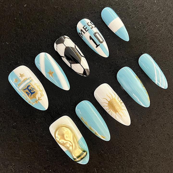 Creative nail art set with football theme Kalsten