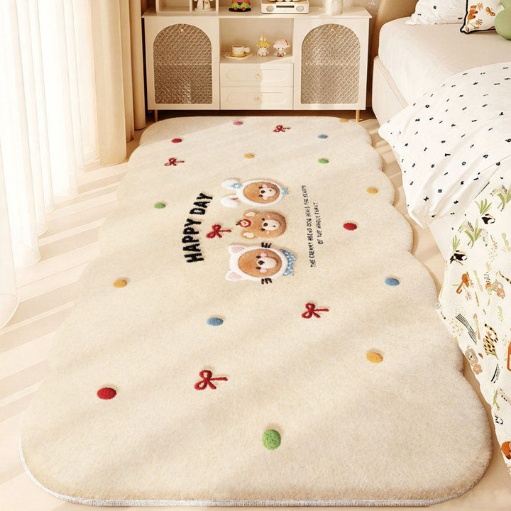 Cute Cartoon Animal-Themed Plush Area Rug