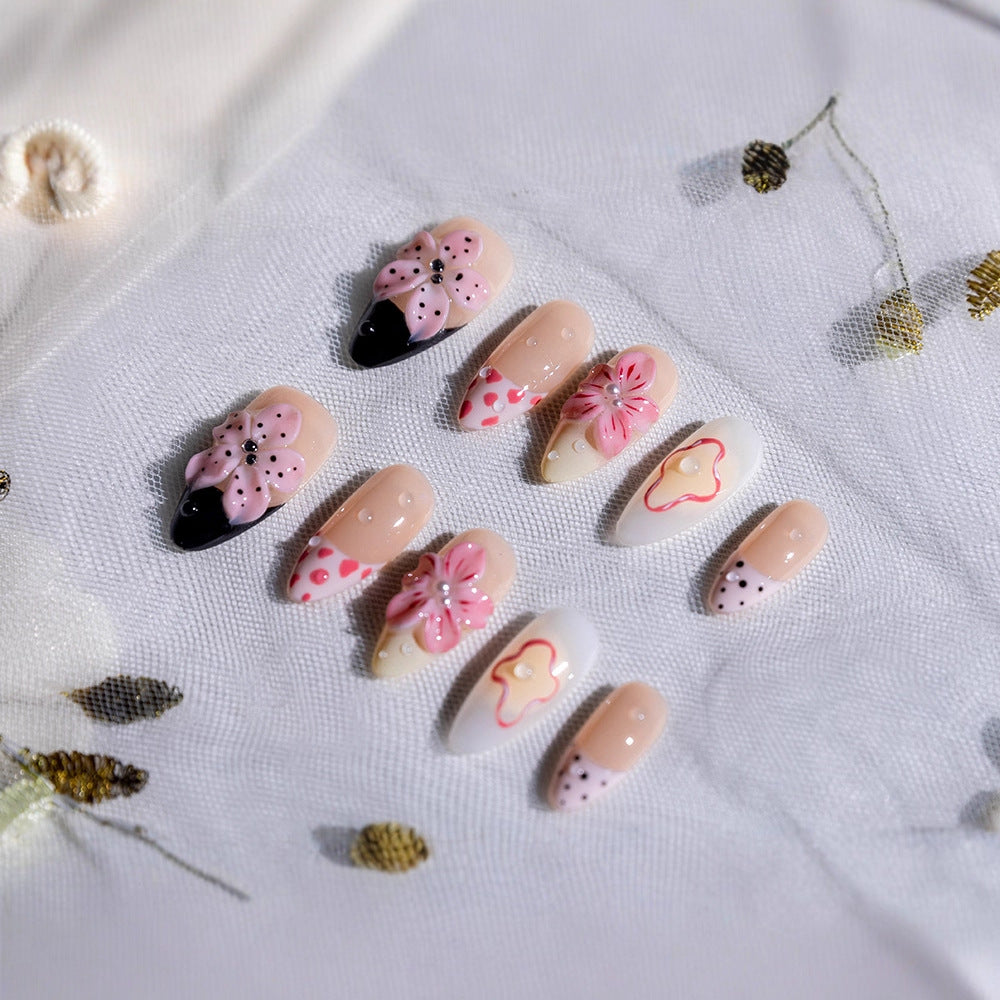 Floral Decorative Press-On Nail Kit