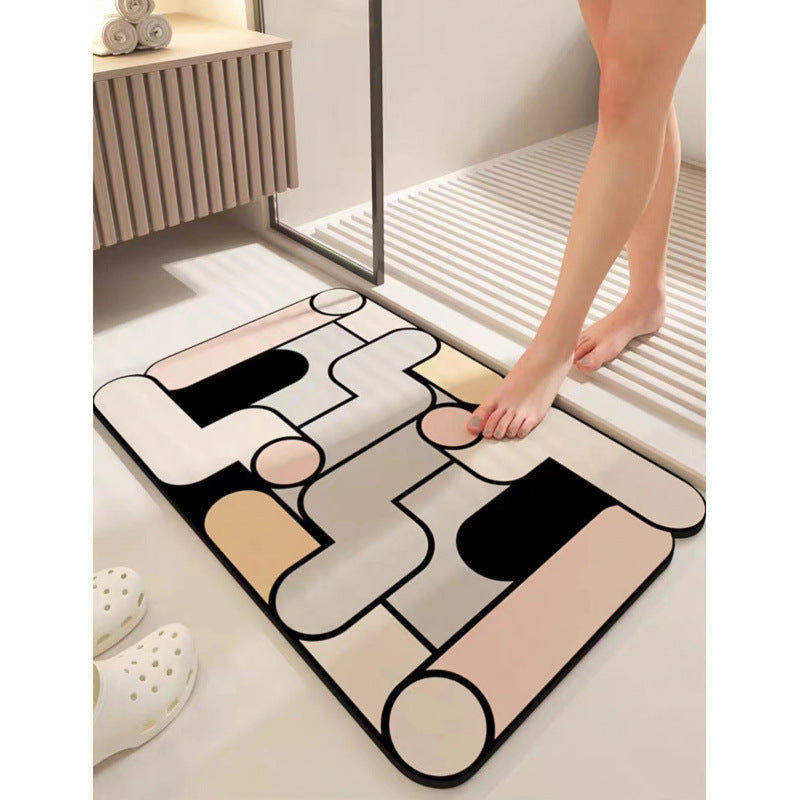 Abstract Geometric Bath Mat Kalsten