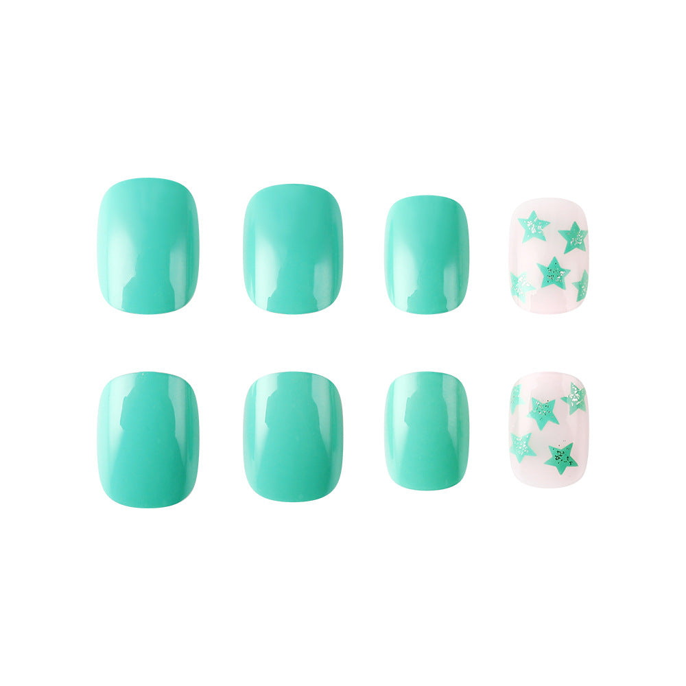 Star-Embellished Gel Nail Art Kalsten