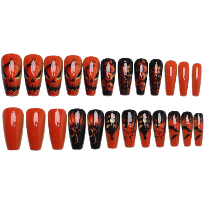 Artificial Nail Set with Colorful Flower Patterns Kalsten