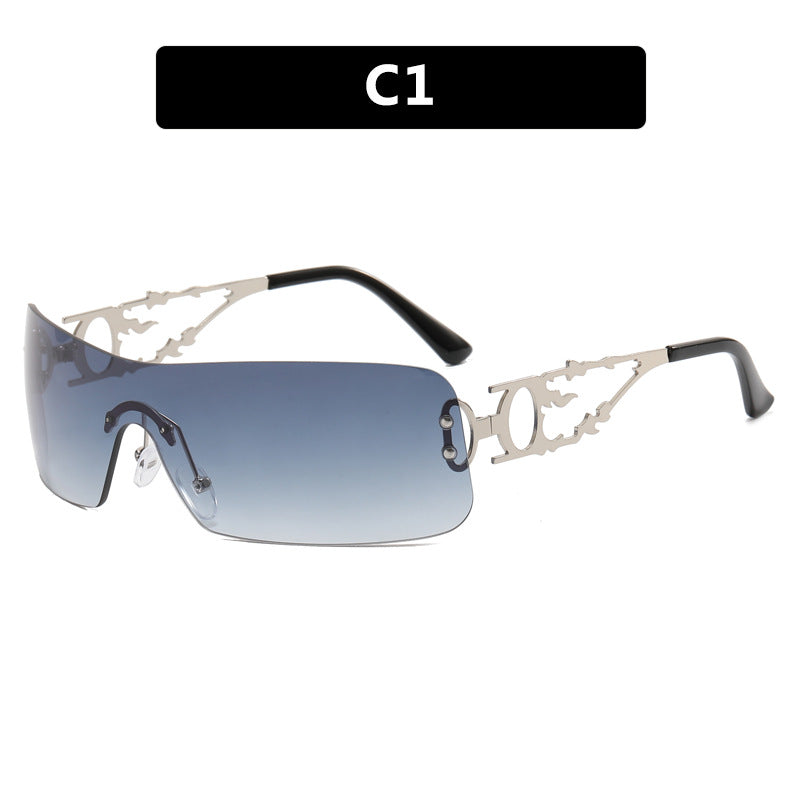 Women's futuristic sunglasses with ultra-modern metal accents Kalsten