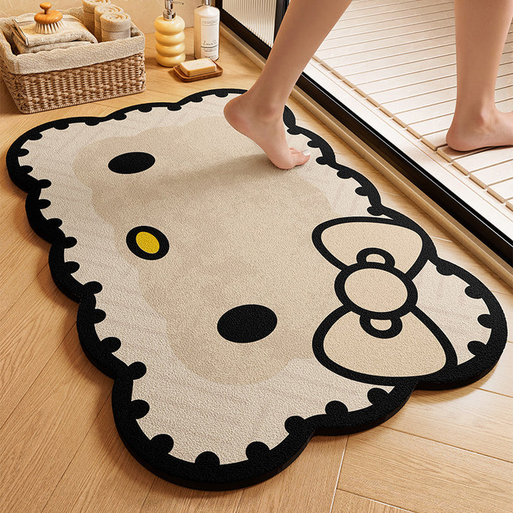 Playful Character-Shaped Bath Mat