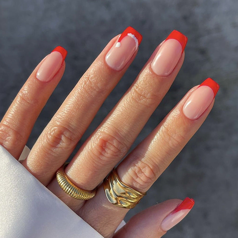 Artistic French Tip Press-On Nails kalsten